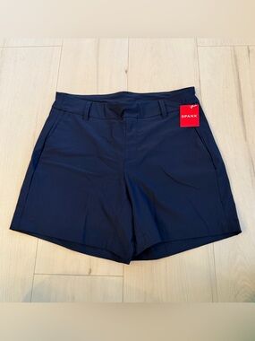 SPANX Navy High-Rise Sunshine Shorts NWT